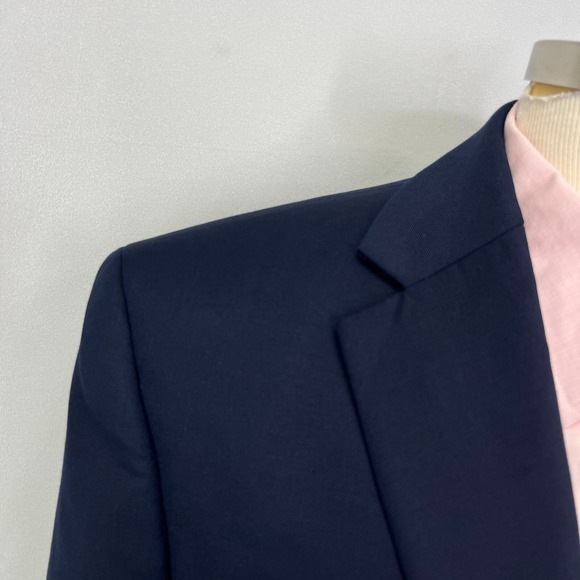 Ralph Lauren LRL Blazer Blue Wool Blend Sport Jacket Natural Stretch Mens 40R - Picture 3 of 14